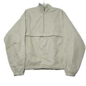 Dockers Golf Windbreaker Mens Size XL Beige and Black Long Sleeve Quarter Zip